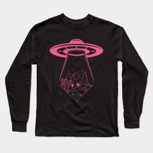 Desert UFO Pink Long Sleeve T-Shirt